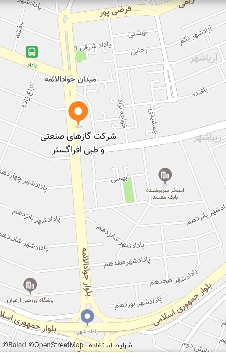 نقشه موقعیت شرکت